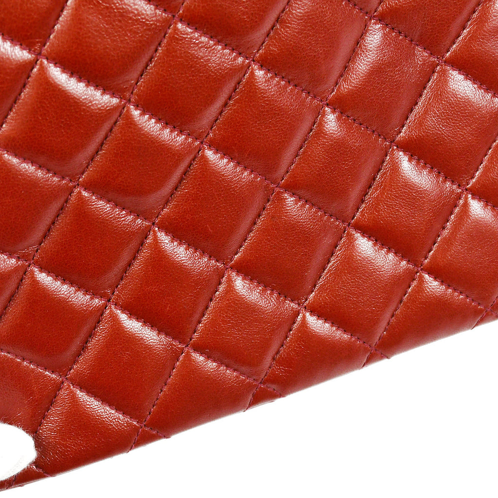 Chanel Chain Shoulder Bag Bi-Color Red Black Lambskin