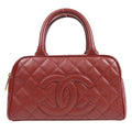 Chanel 2004-2005 Bowling Bag 27 Bordeaux Caviar