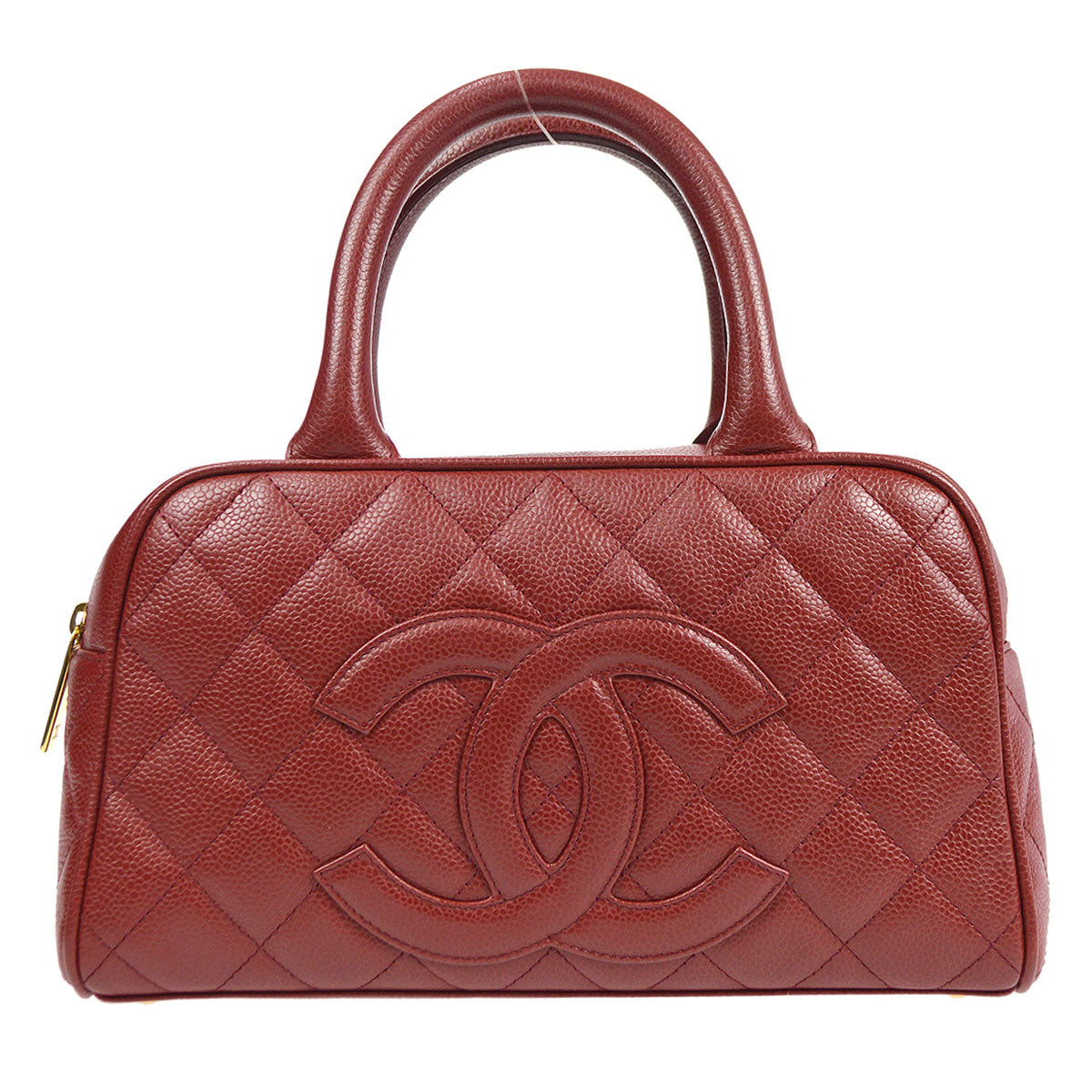 Chanel 2004-2005 Bowling Bag 27 Bordeaux Caviar