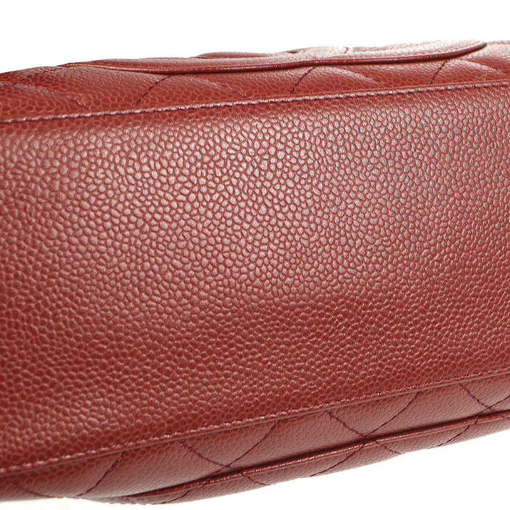 Chanel 2004-2005 Bowling Bag 27 Bordeaux Caviar