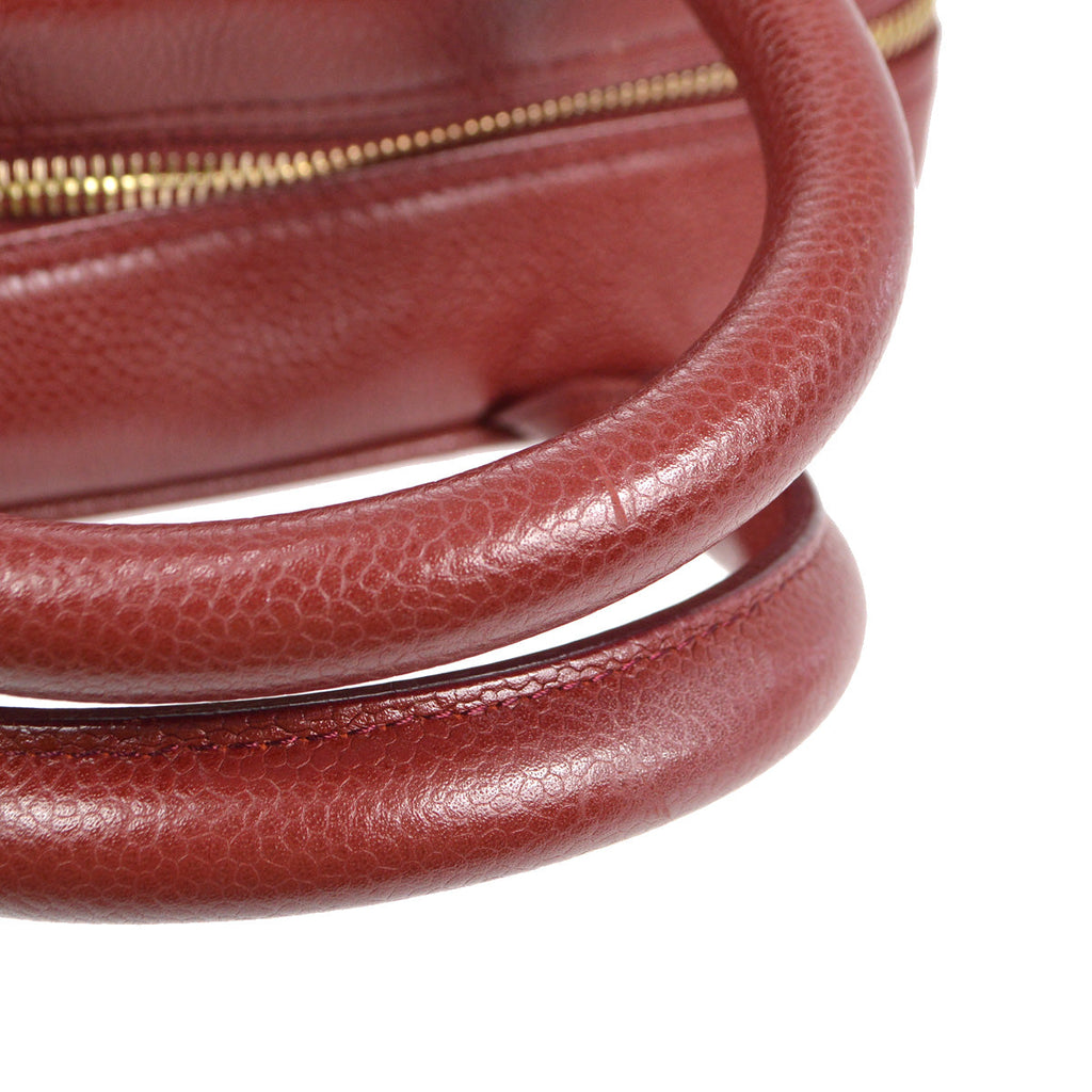 Chanel 2004-2005 Bowling Bag 27 Bordeaux Caviar