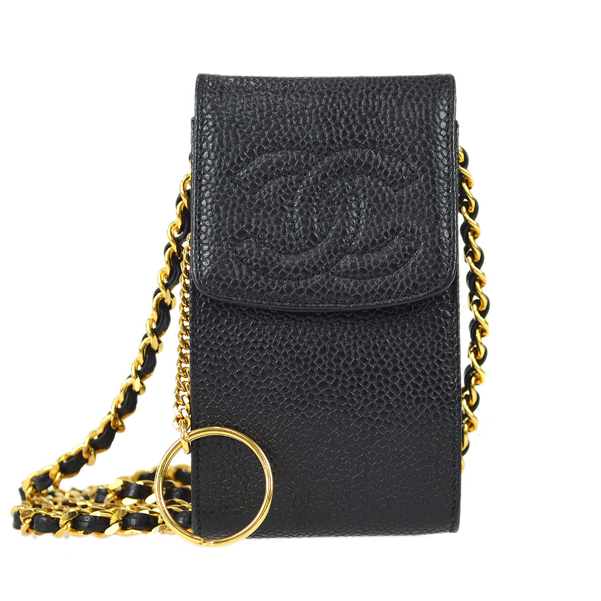 Chanel 1994-1996 Timeless Key Case Bag Caviar Black
