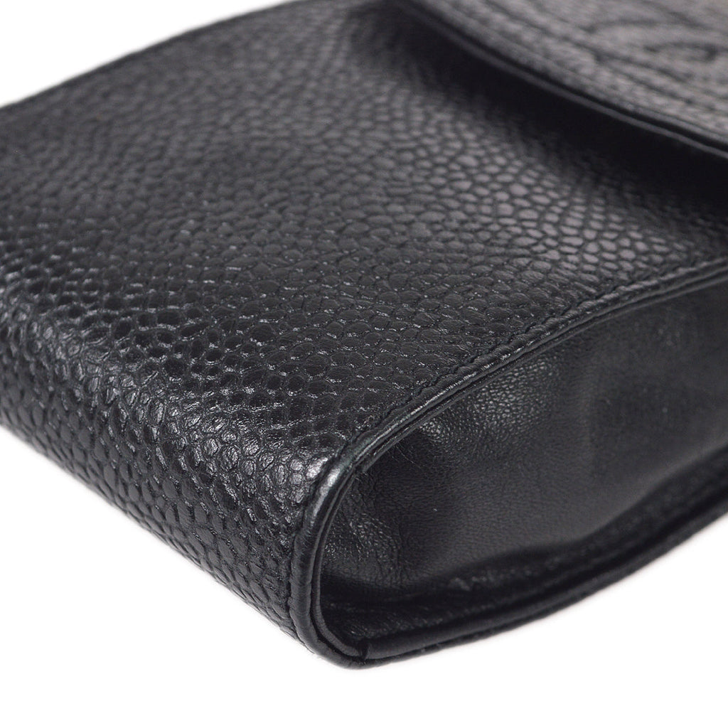 Chanel 1994-1996 Timeless Key Case Bag Caviar Black