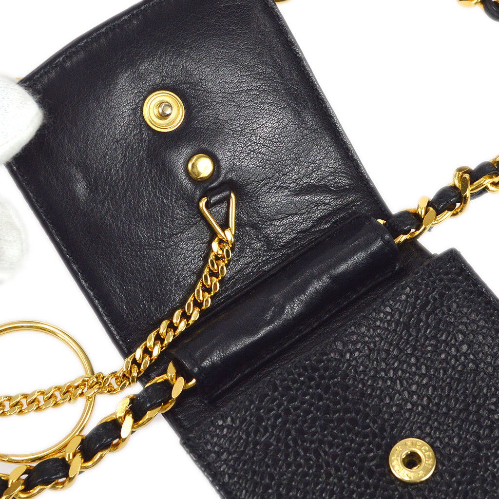 Chanel 1994-1996 Timeless Key Case Bag Caviar Black