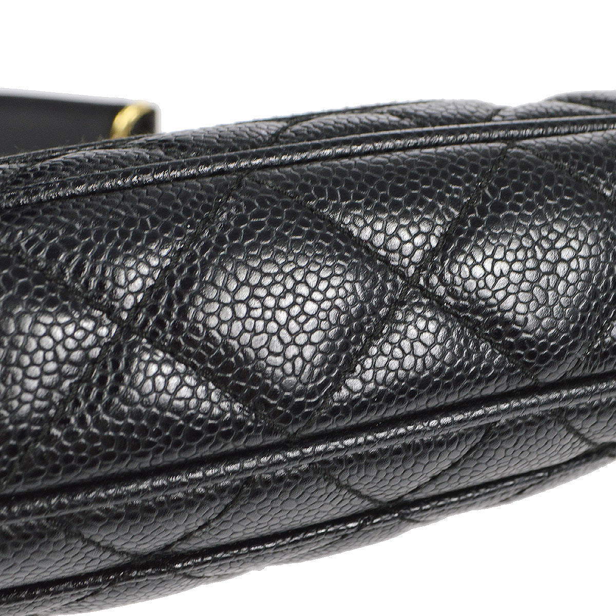 Chanel 2001-2003 Shoulder Bag Black Caviar