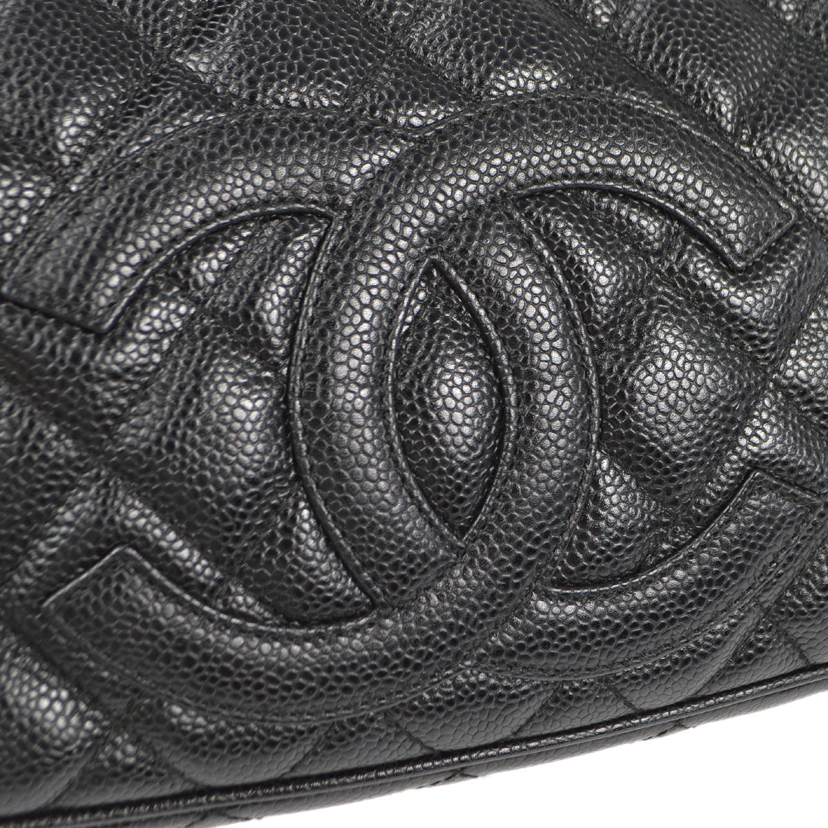 Chanel 2001-2003 Shoulder Bag Black Caviar