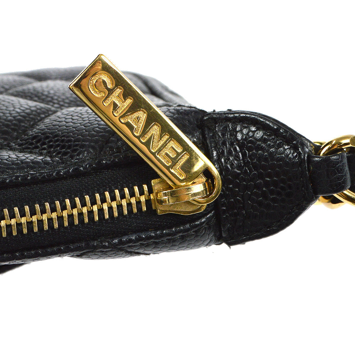 Chanel 2001-2003 Shoulder Bag Black Caviar