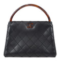 Chanel 1997-1999 Tortoiseshell Handbag Black Calfskin