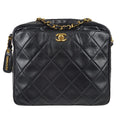 Chanel 1996-1997 Pocket Camera Bag Small Black Lambskin