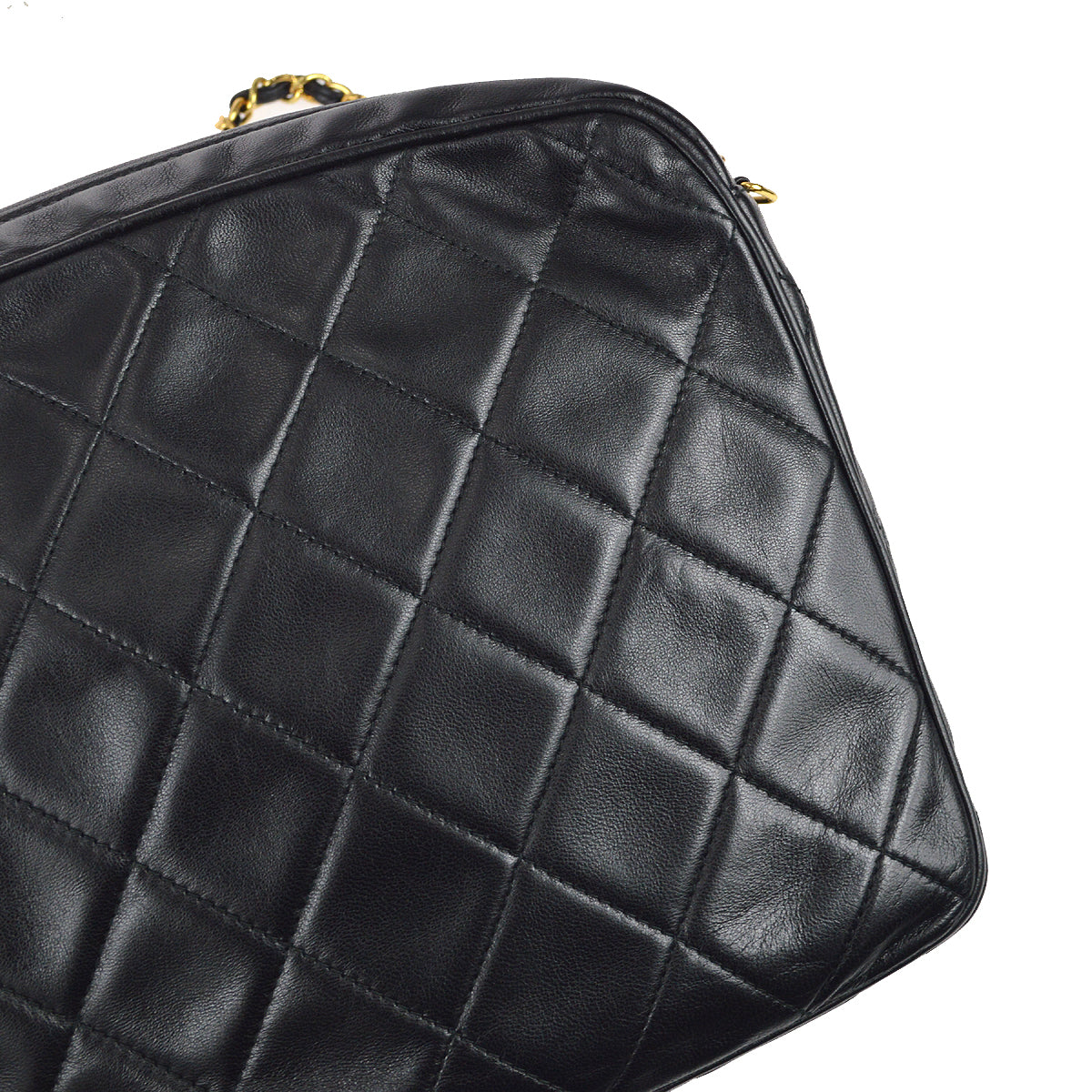 Chanel 1996-1997 Pocket Camera Bag Small Black Lambskin