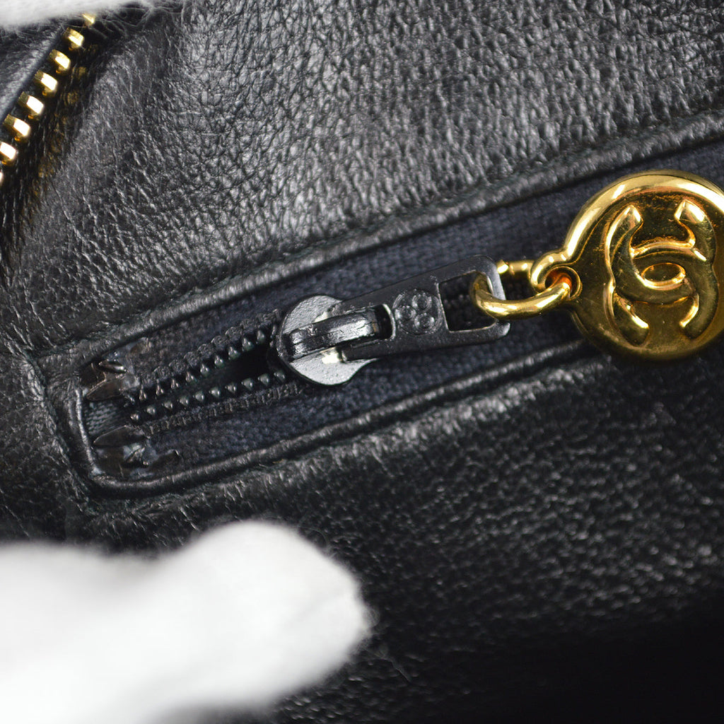 Chanel 1996-1997 Pocket Camera Bag Small Black Lambskin