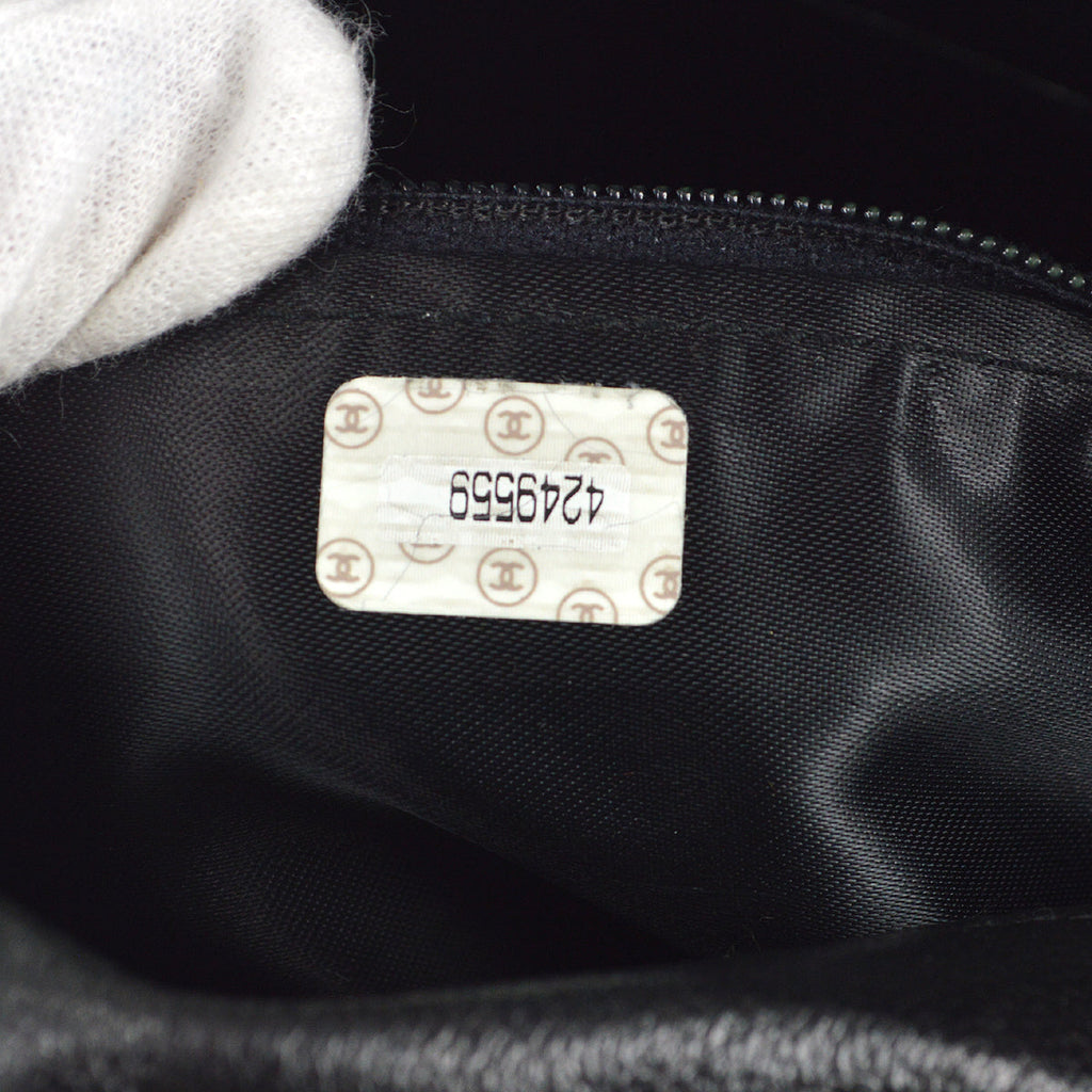 Chanel 1996-1997 Pocket Camera Bag Small Black Lambskin