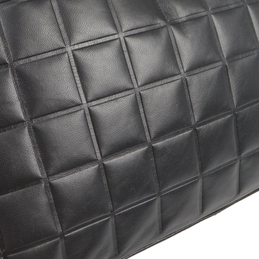 Chanel 2001-2003 Choco Bar Shoulder Bag Black Lambskin