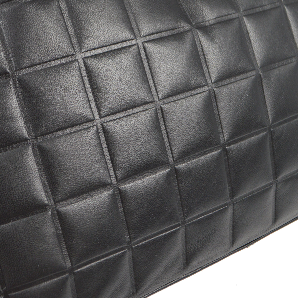Chanel 2001-2003 Choco Bar Shoulder Bag Black Lambskin