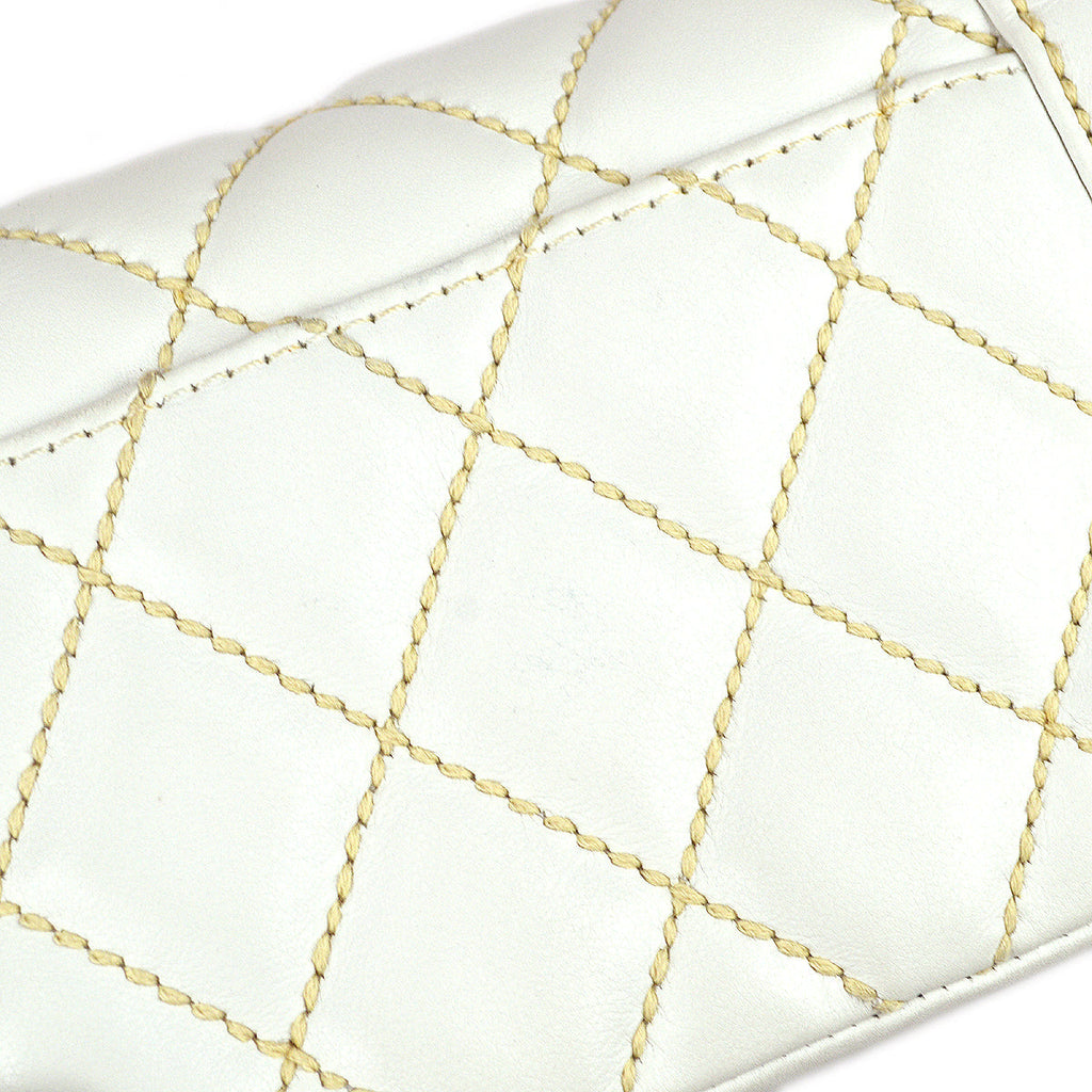 Chanel * Wild Stitch Handbag White Calfskin