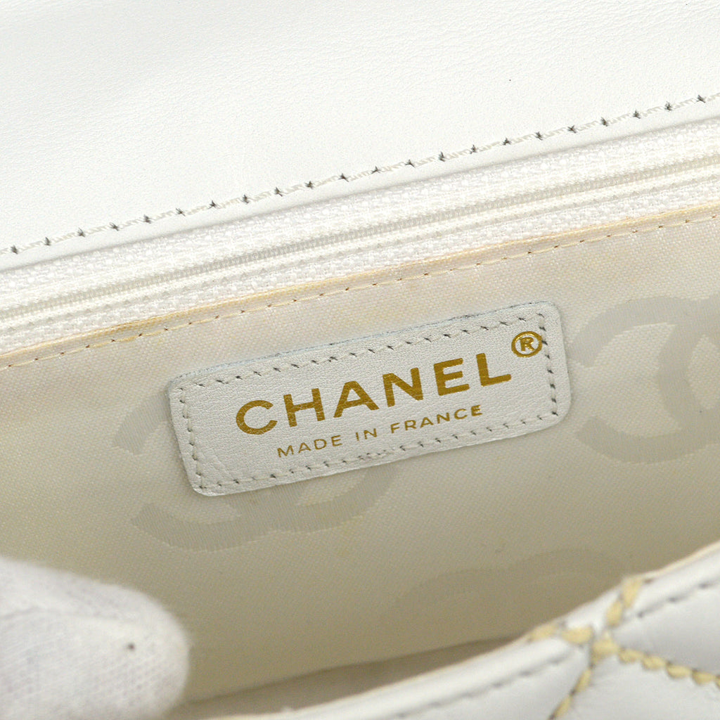 Chanel * Wild Stitch Handbag White Calfskin