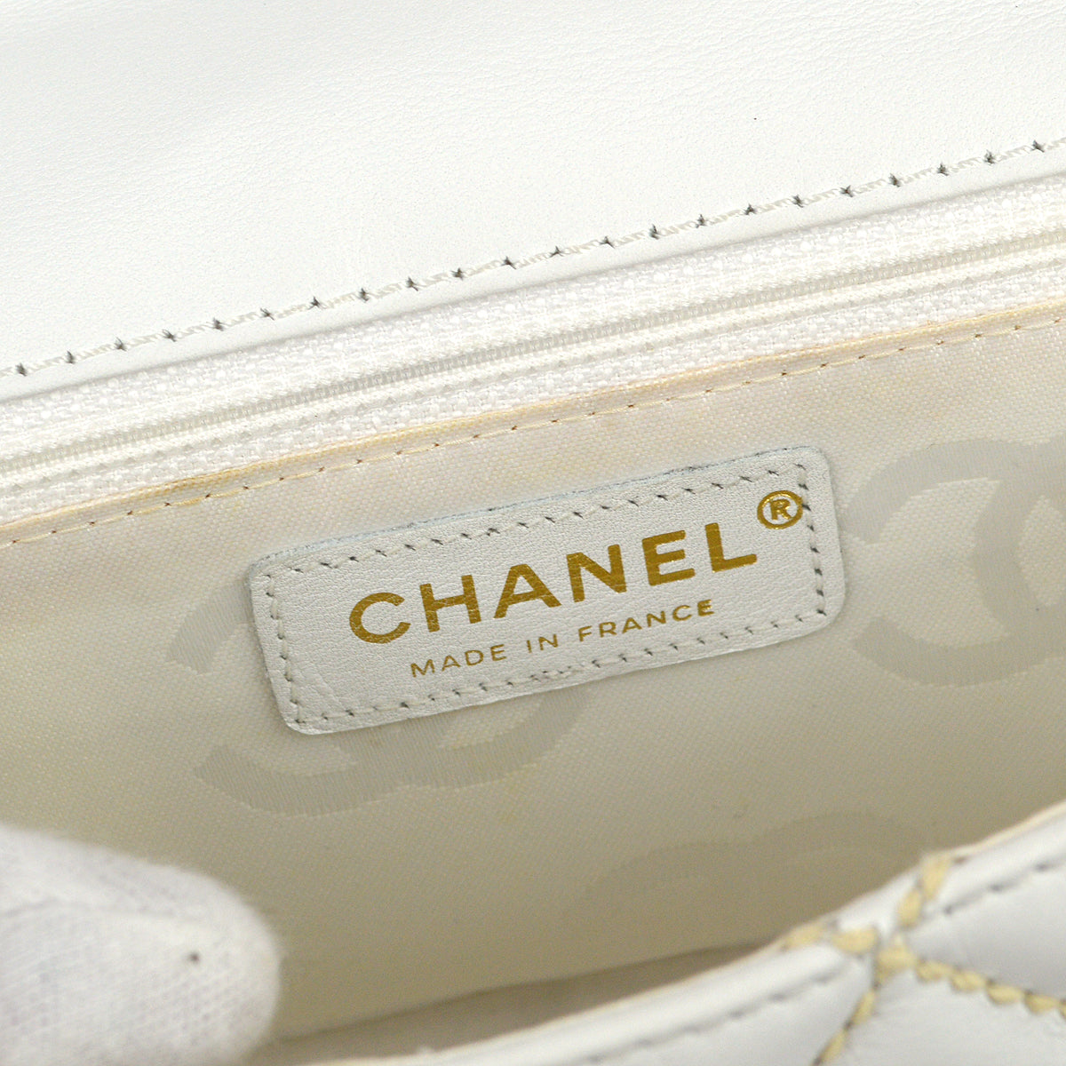 Chanel * Wild Stitch Handbag White Calfskin