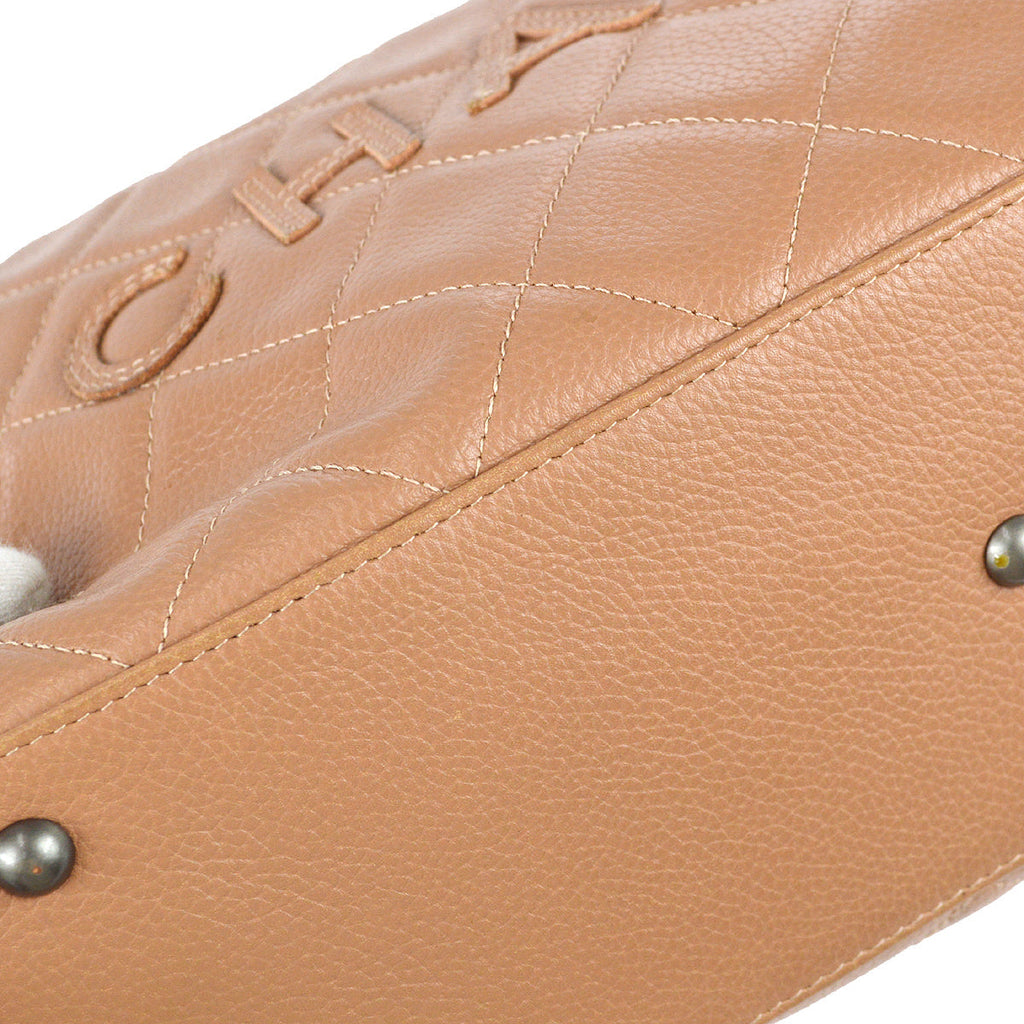 Chanel * 2001-2003 Bowling Bag 27 Pink Beige Caviar