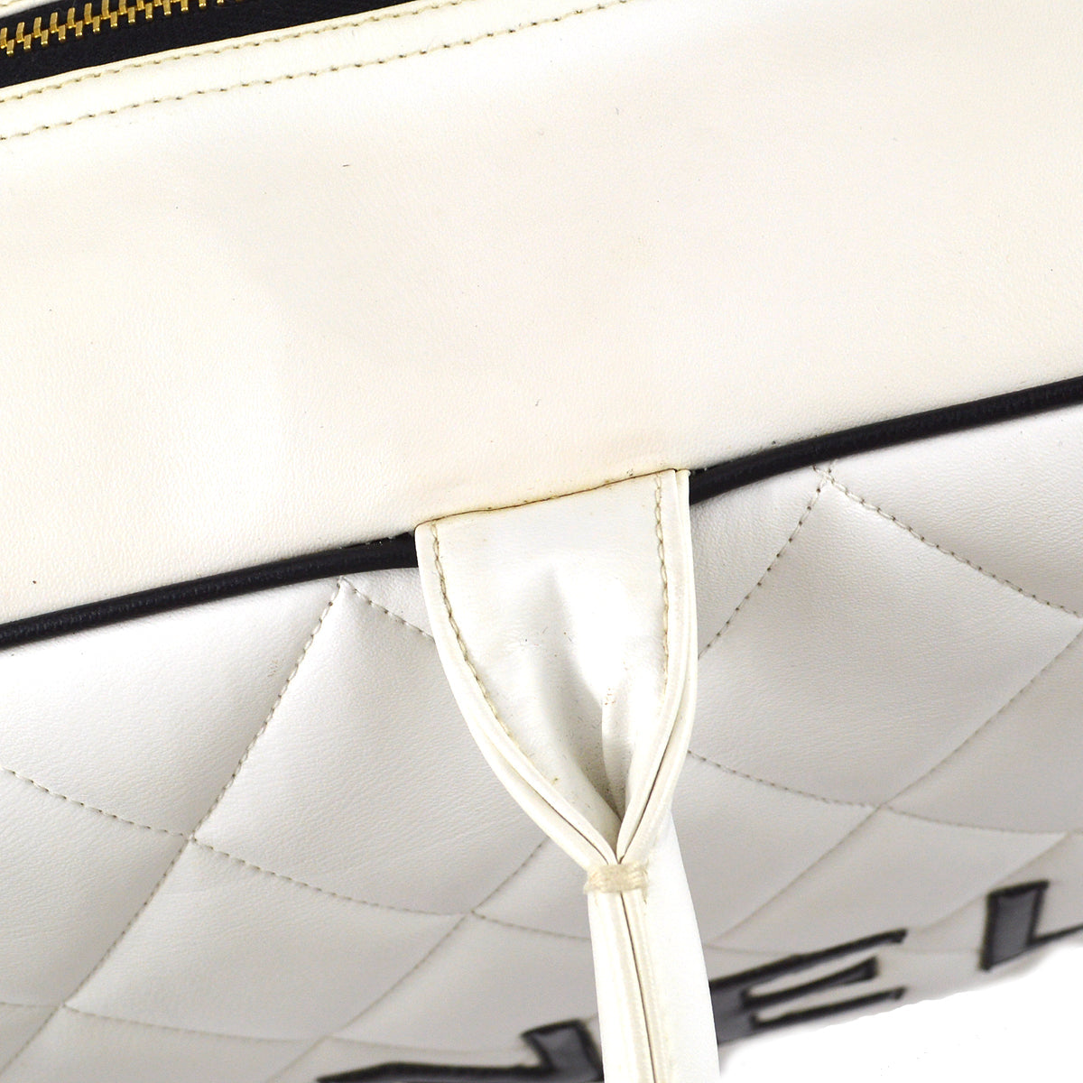 Chanel * 1994-1996 Bowling Bag 50 White Calfskin