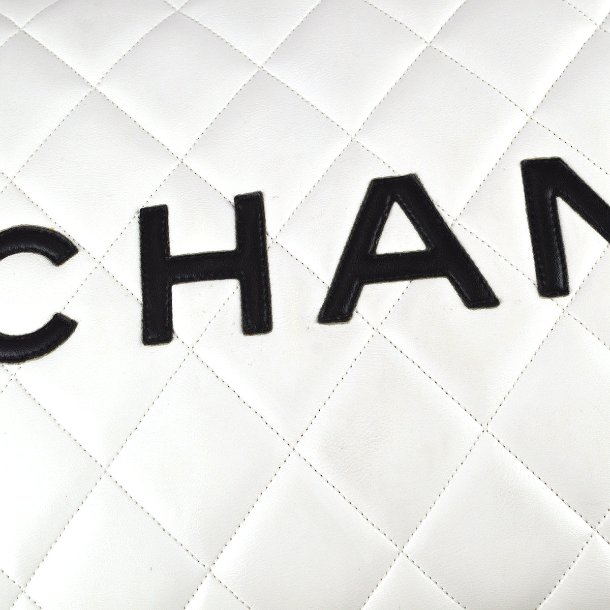 Chanel * 1994-1996 Bowling Bag 50 White Calfskin