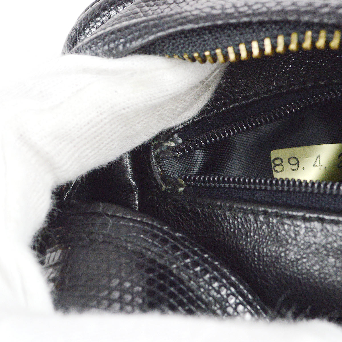 Chanel * 1986-1988 Camera Bag Mini Black Lizard