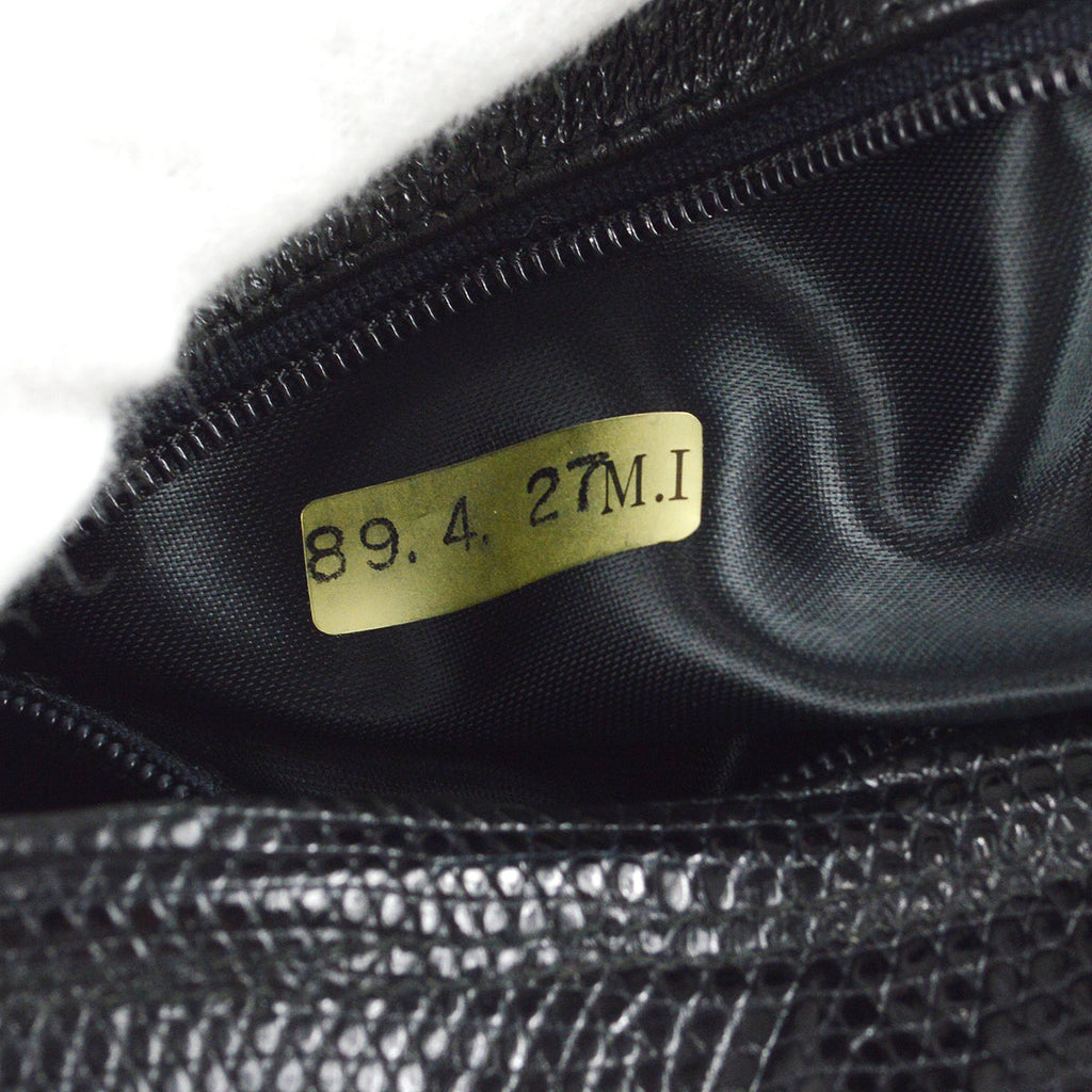 Chanel * 1986-1988 Camera Bag Mini Black Lizard