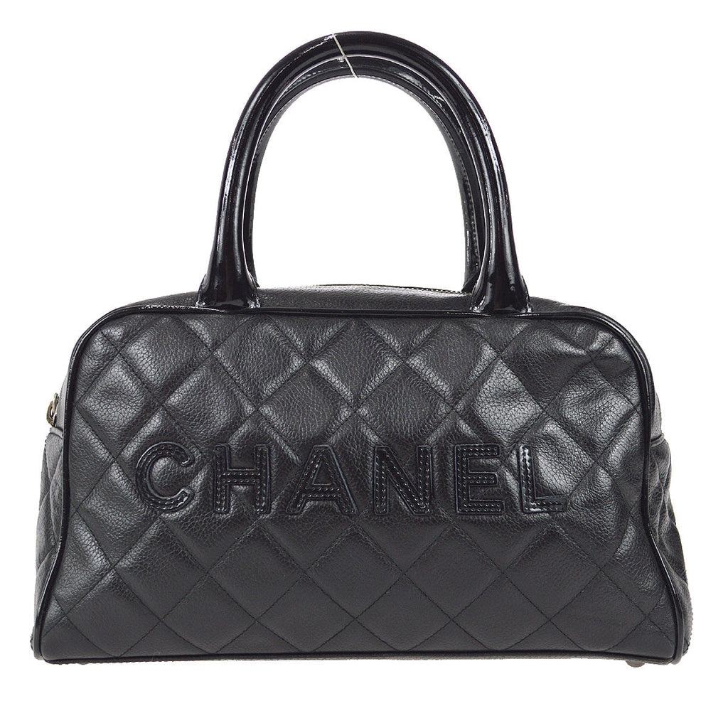 Chanel * 2001-2003 Bowling Bag 27 Black Caviar