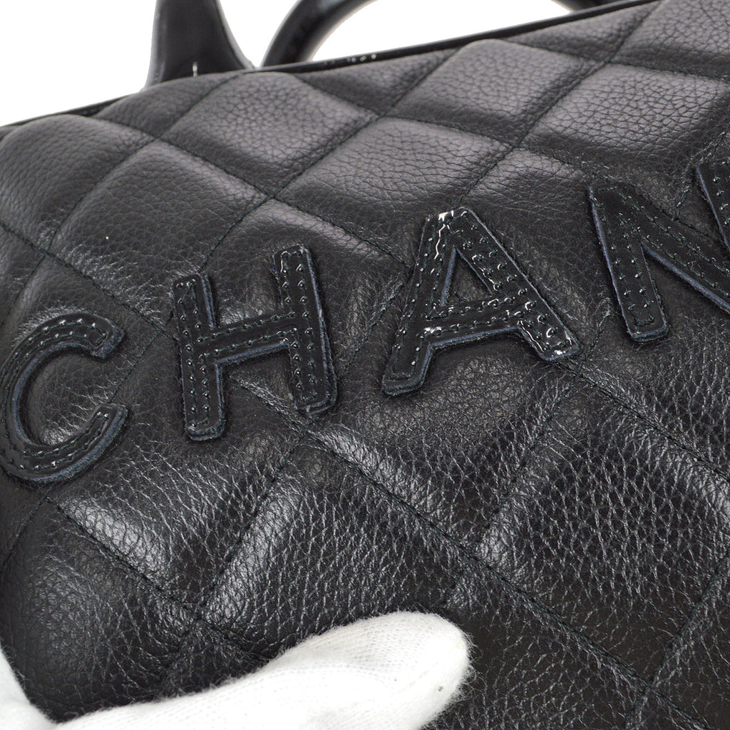 Chanel * 2001-2003 Bowling Bag 27 Black Caviar