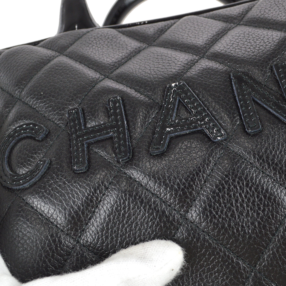 Chanel * 2001-2003 Bowling Bag 27 Black Caviar