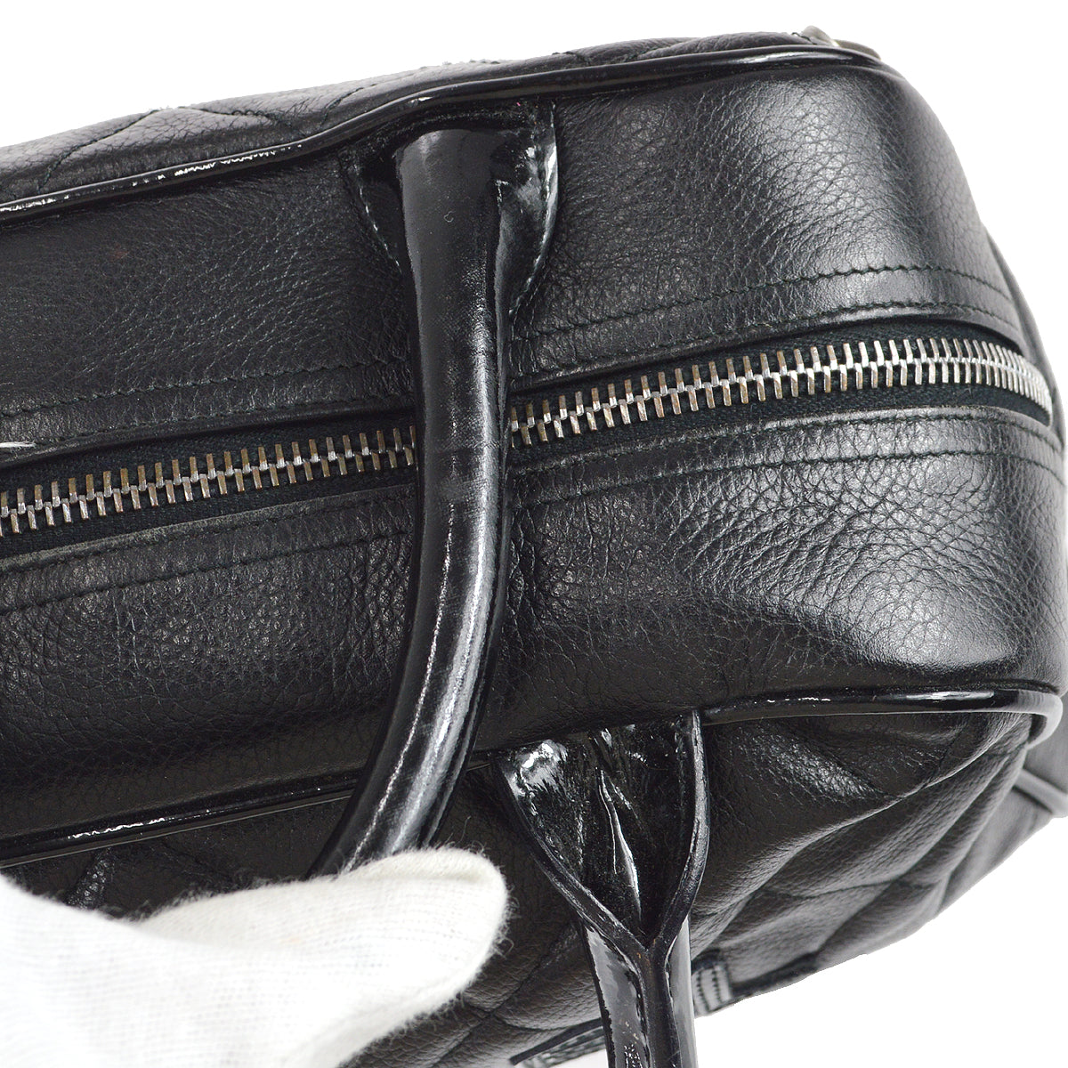 Chanel * 2001-2003 Bowling Bag 27 Black Caviar