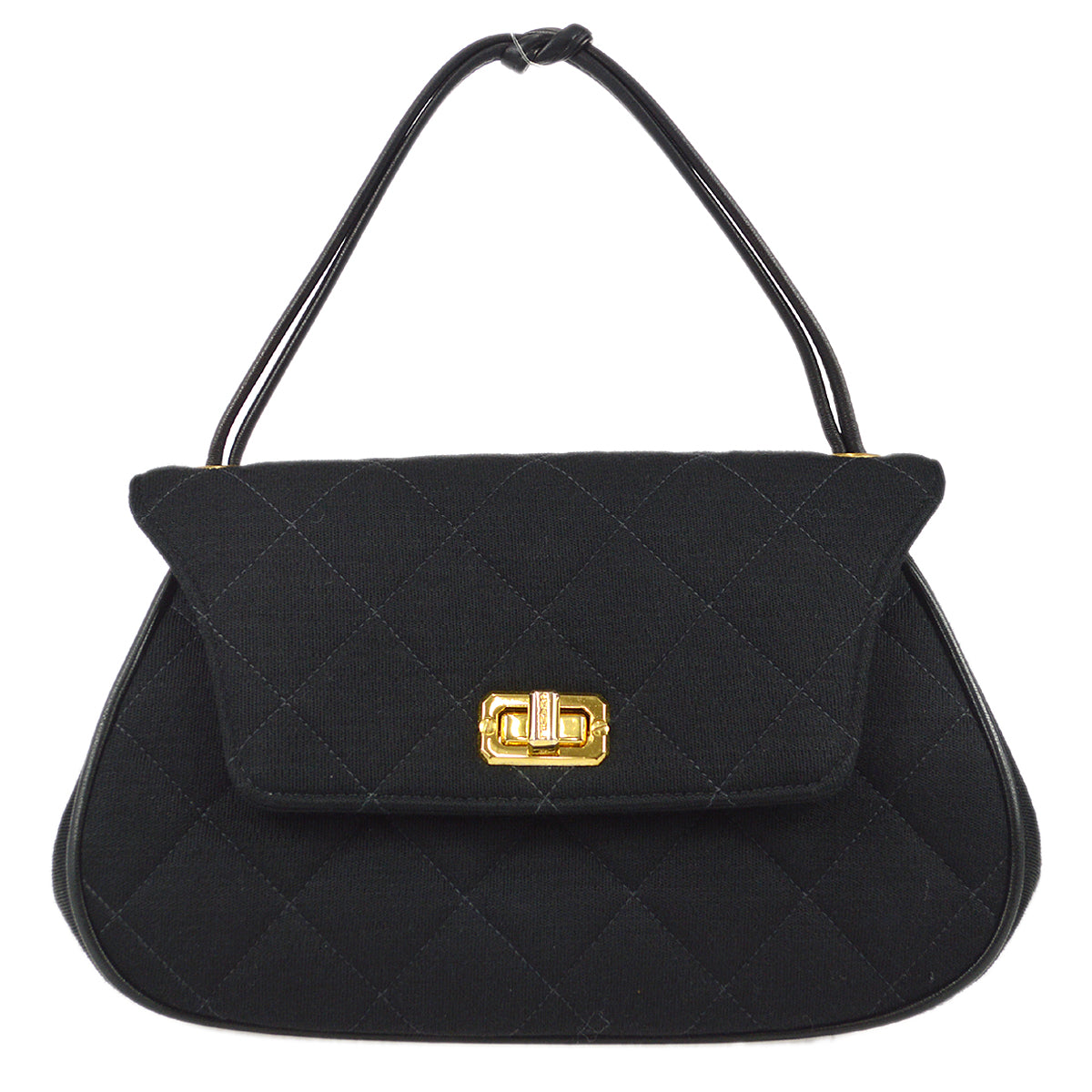 Chanel 1994-1996 Mademoiselle Lock Handbag Jersey