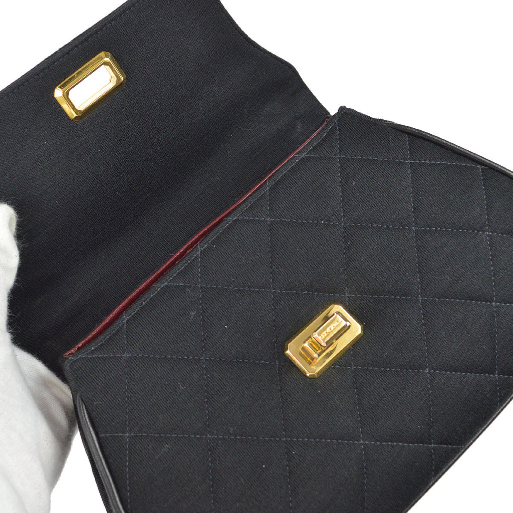 Chanel 1994-1996 Mademoiselle Lock Handbag Jersey