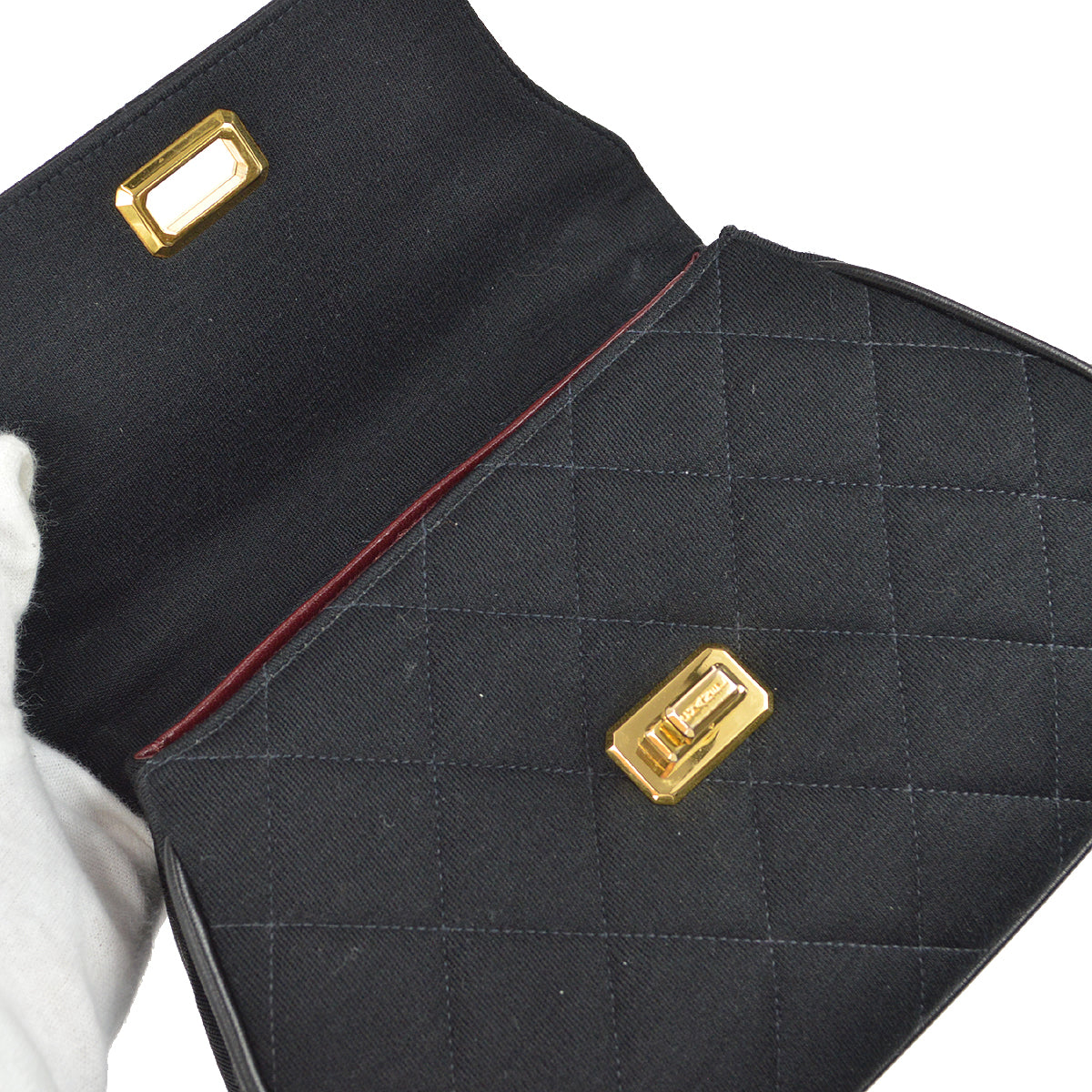 Chanel 1994-1996 Mademoiselle Lock Handbag Jersey