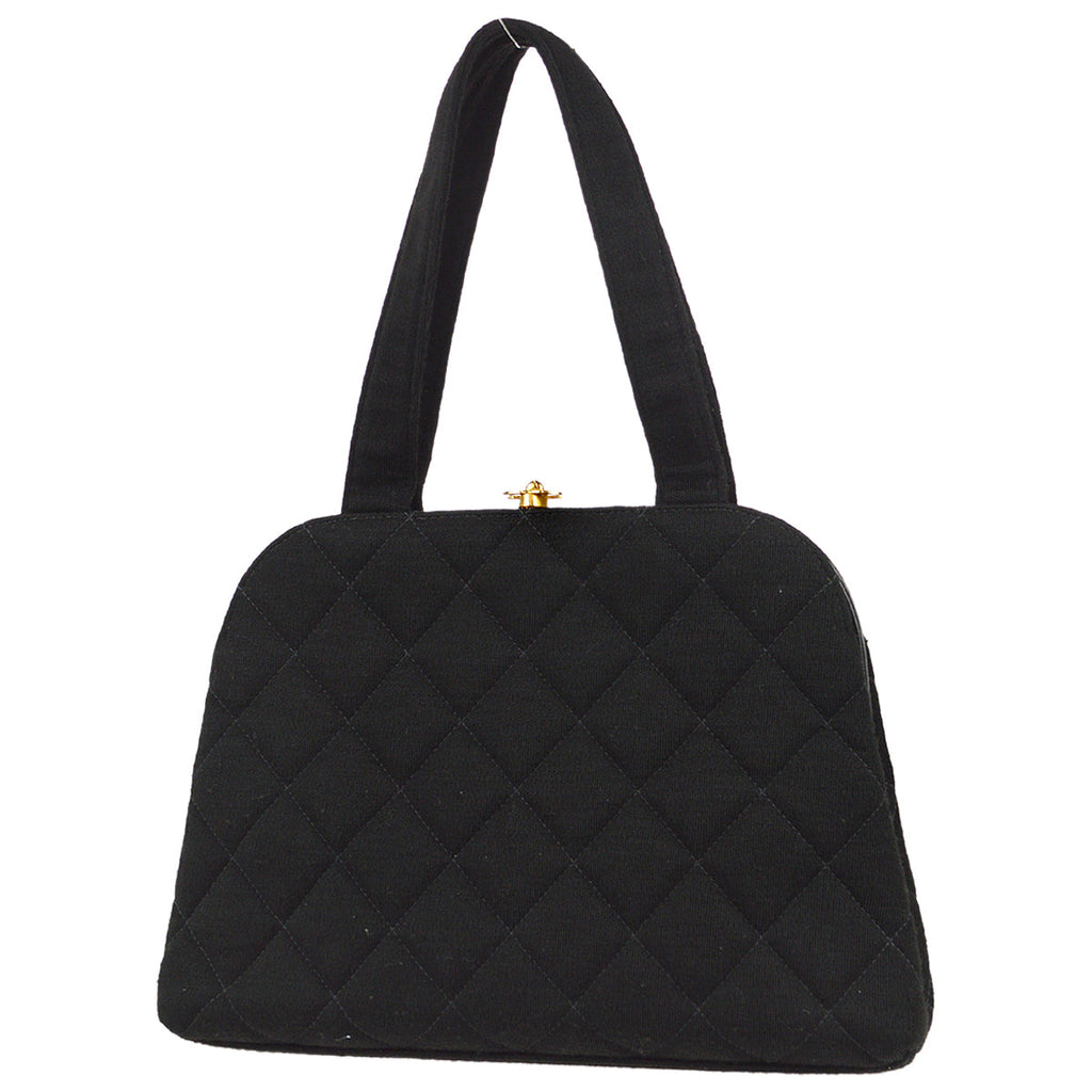 Chanel Handbag Black Cotton