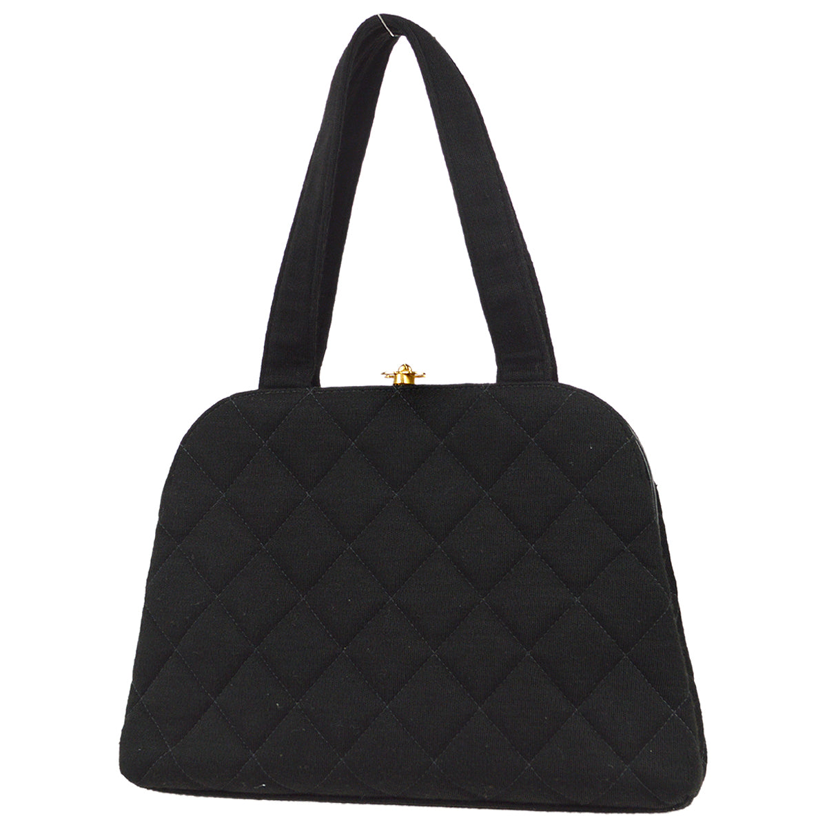 Chanel Handbag Black Cotton