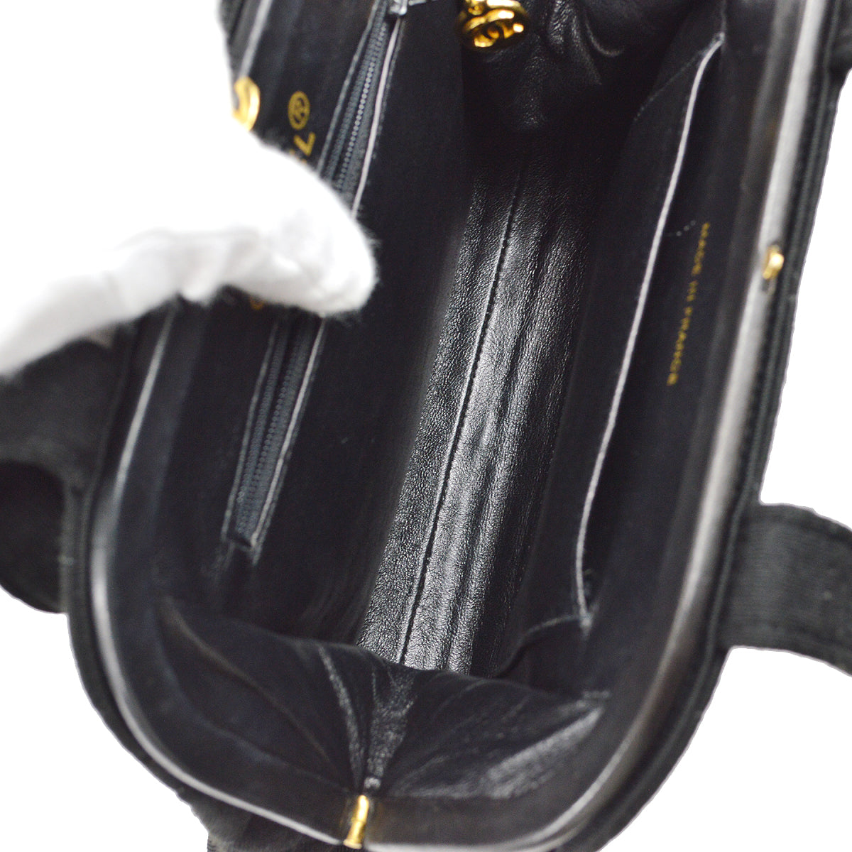 Chanel Handbag Black Cotton