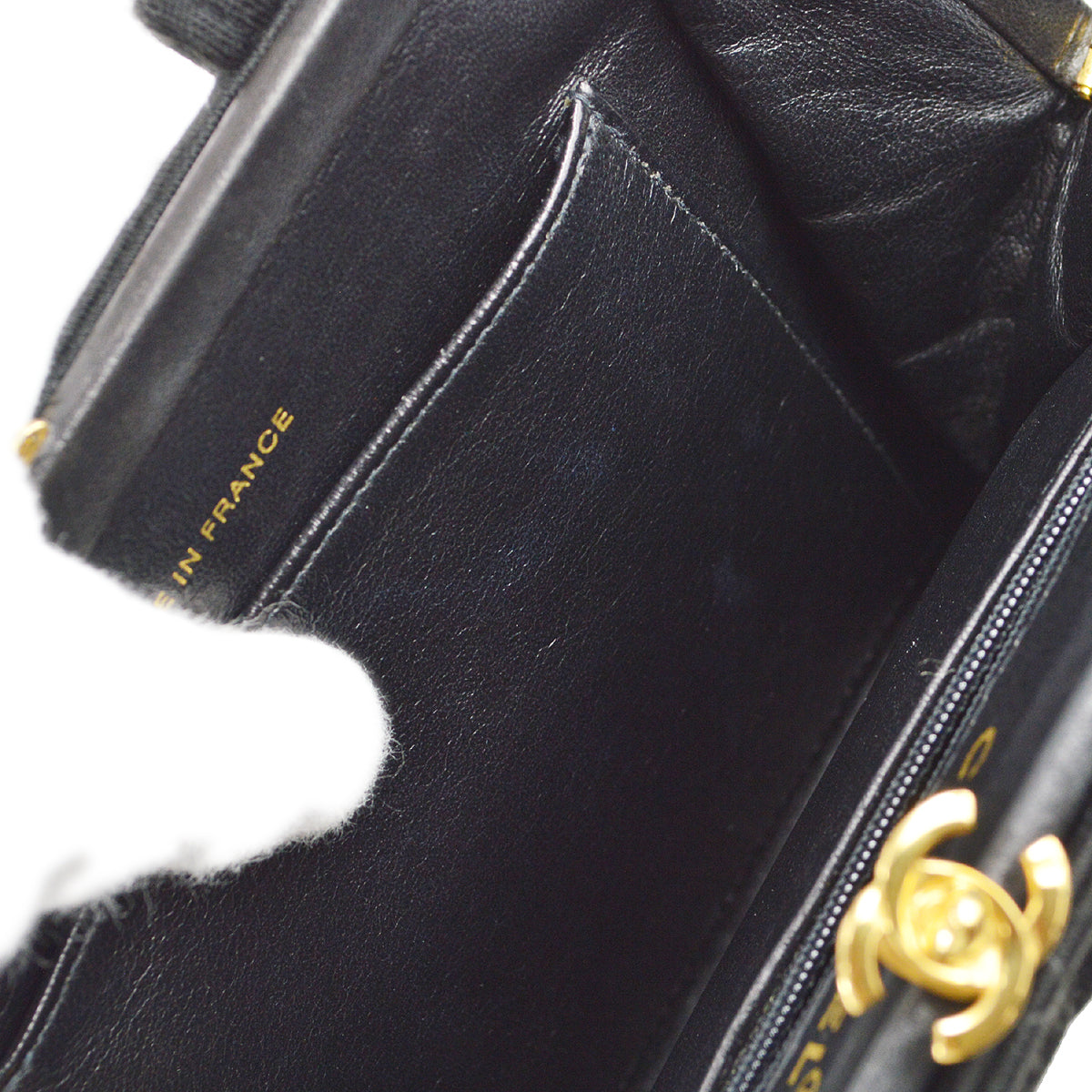 Chanel Handbag Black Cotton