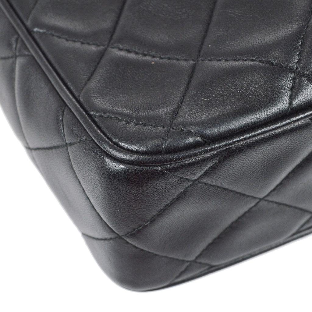 Chanel Chain Shoulder Bag Black Lambskin