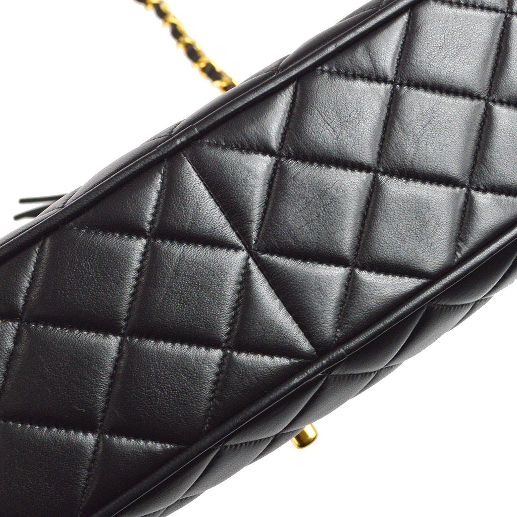 Chanel 1991-1994 Pocket Camera Bag Large Black Lambskin