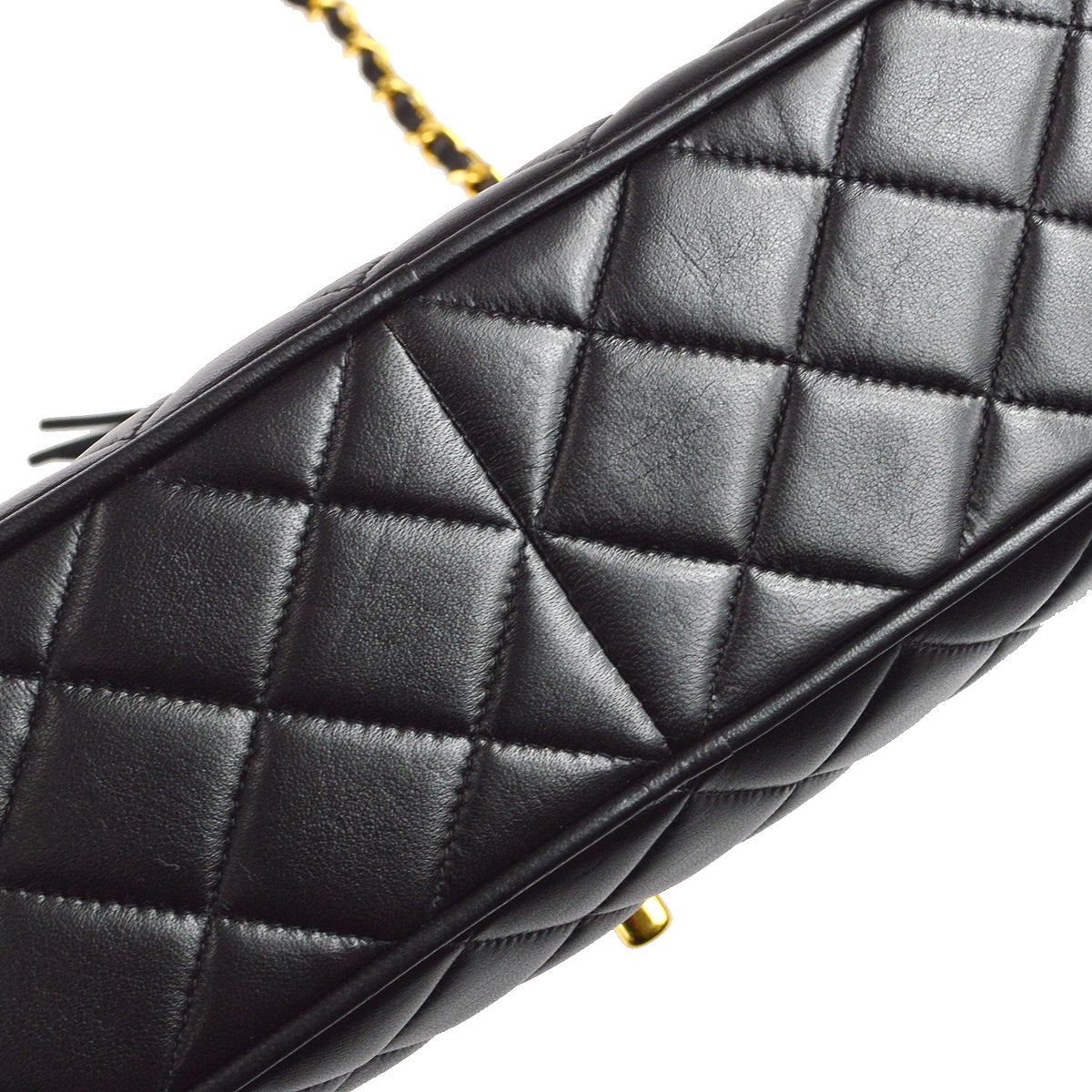 Chanel 1991-1994 Pocket Camera Bag Large Black Lambskin