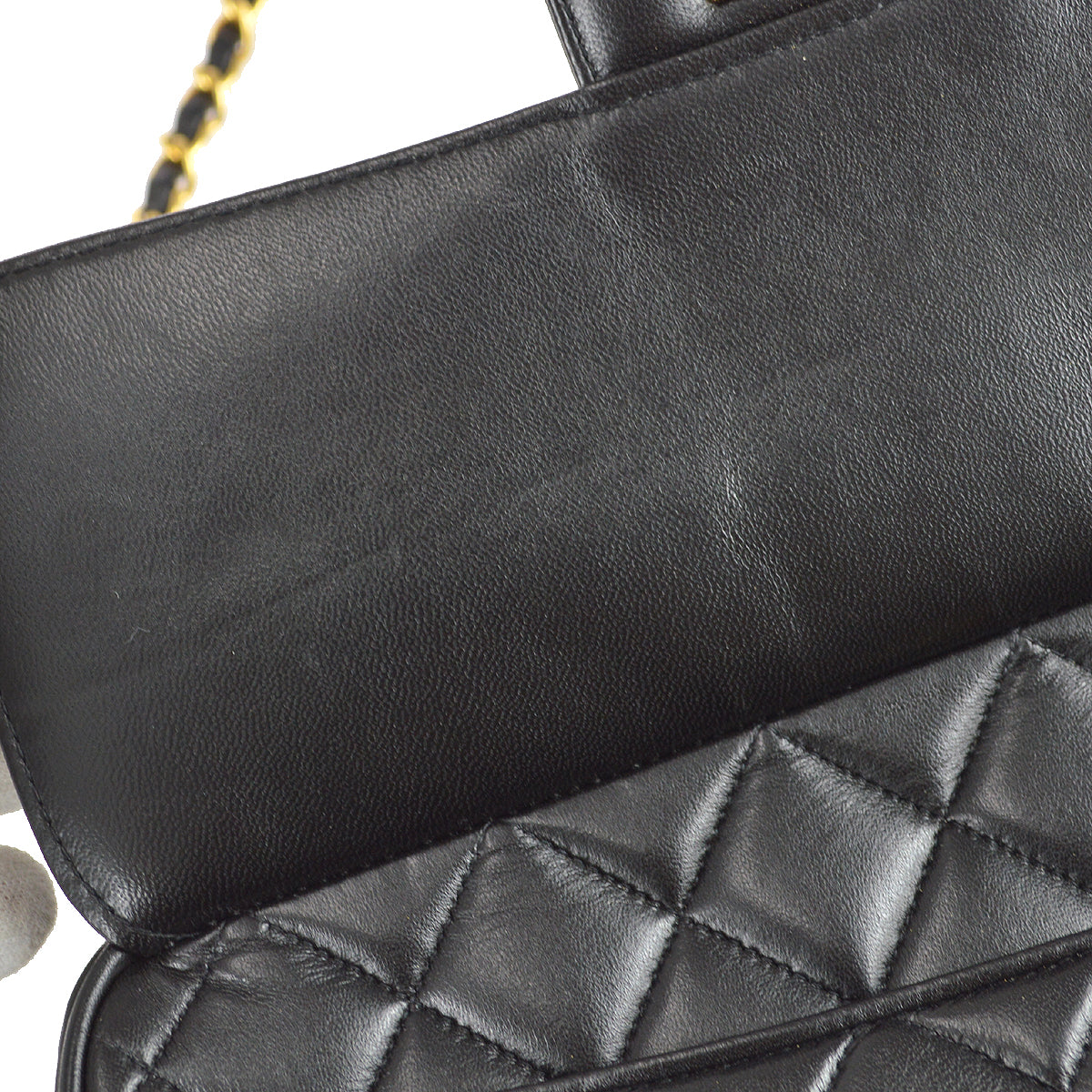 Chanel 1991-1994 Pocket Camera Bag Large Black Lambskin