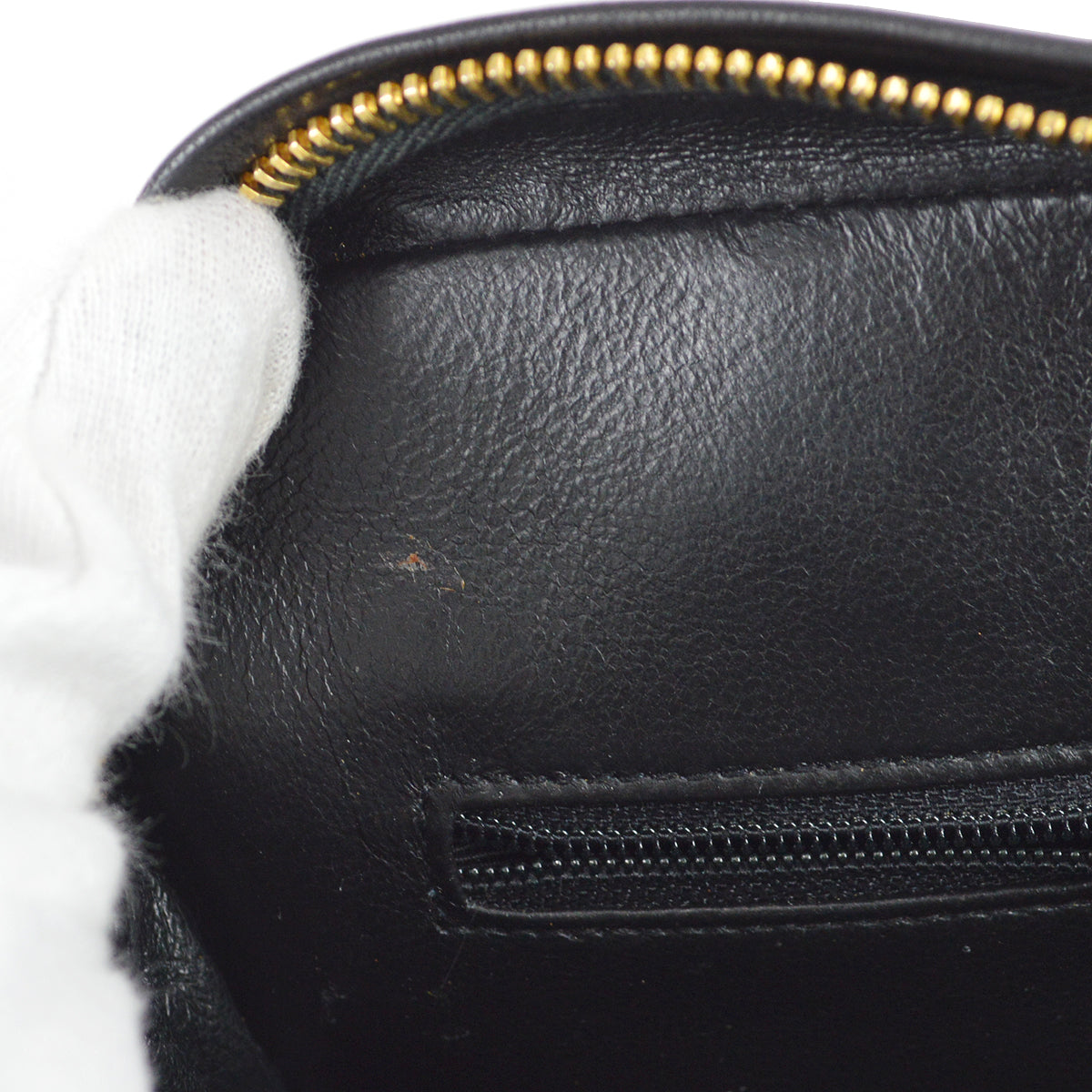 Chanel 1991-1994 Pocket Camera Bag Large Black Lambskin