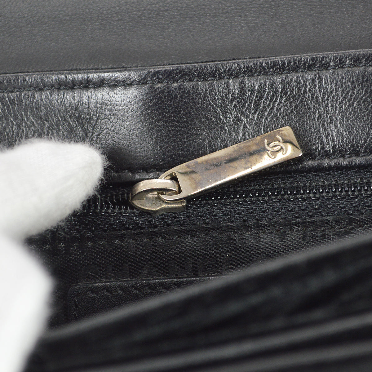 Chanel Camelia Chain Shoulder Bag Black Velvet