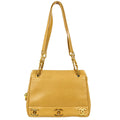 Chanel Triple CC Chain Shoulder Bag Beige Caviar