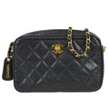 Chanel 1994-1996 Pocket Camera Bag Small Black Caviar