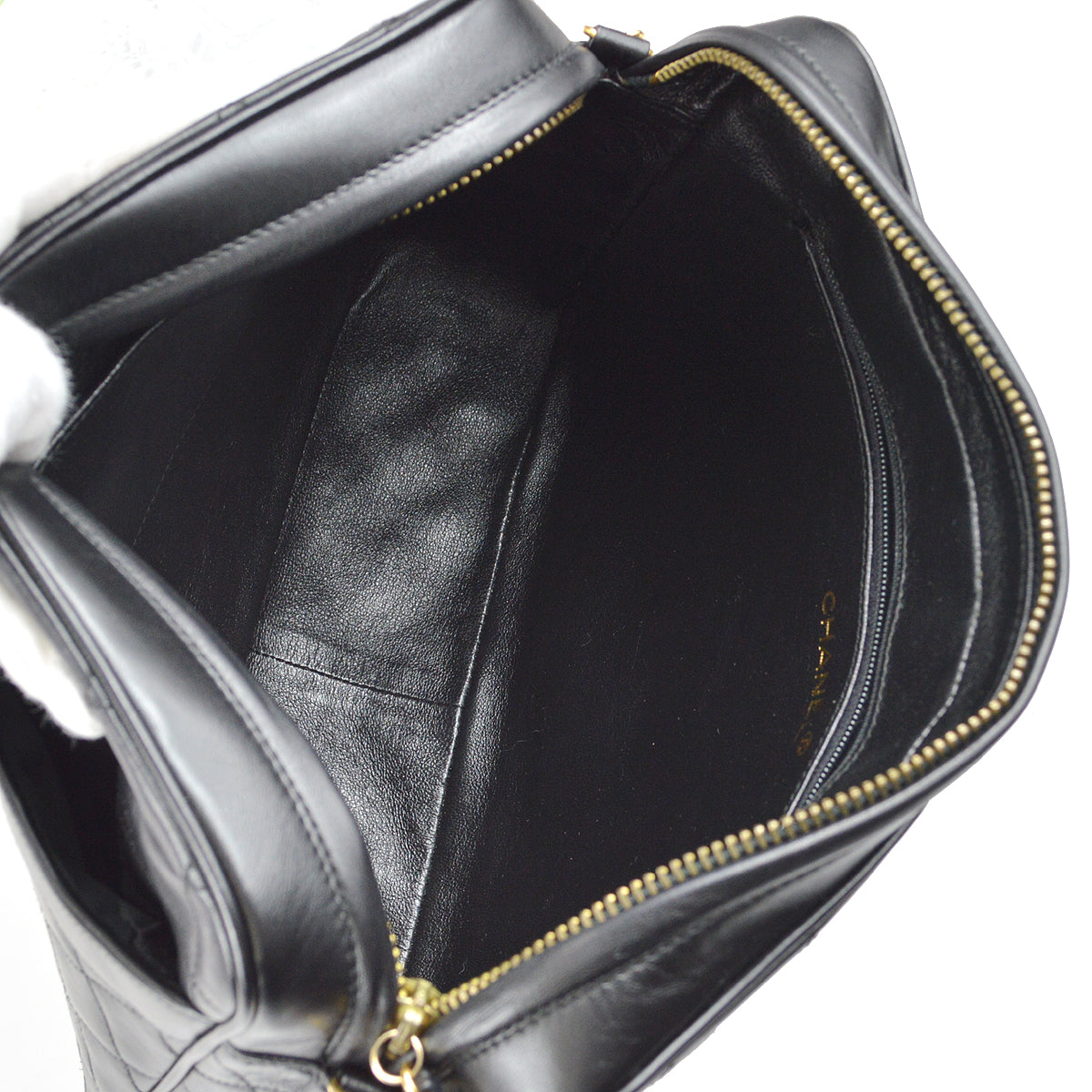 Chanel 1991-1994 Camera Bag Large Black Lambskin