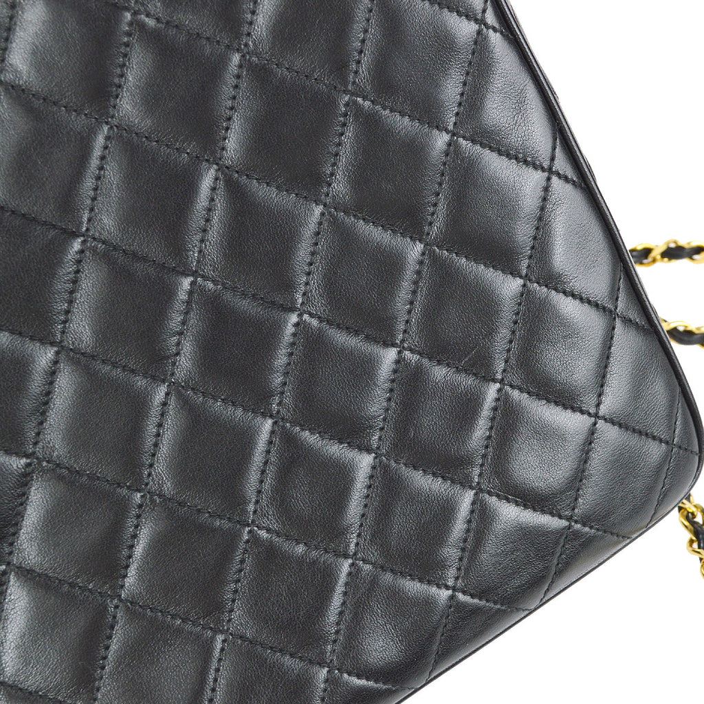 Chanel 1991-1994 Camera Bag Large Black Lambskin