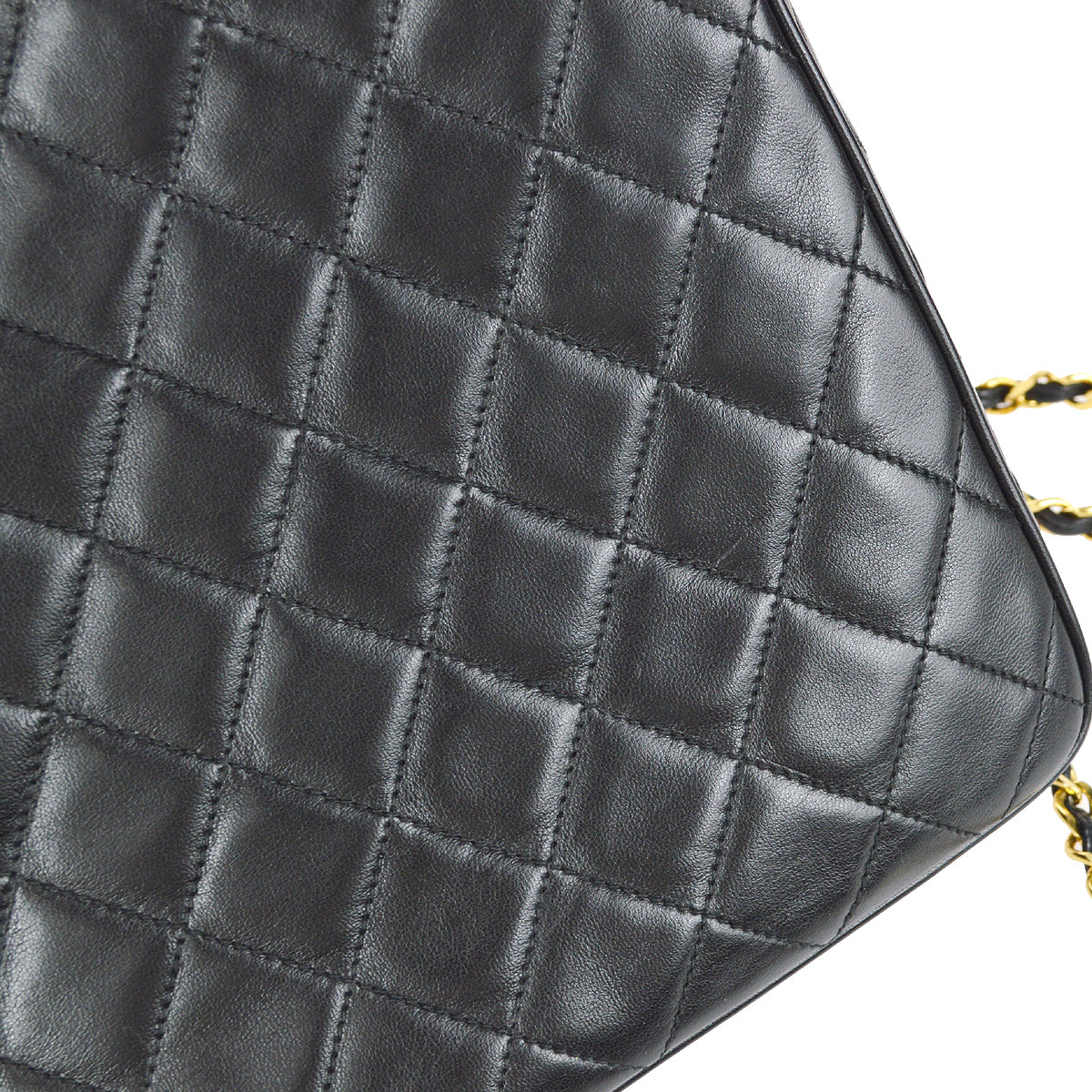 Chanel 1991-1994 Camera Bag Large Black Lambskin