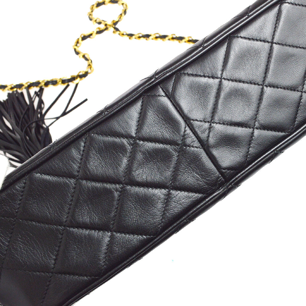 Chanel 1991-1994 Camera Bag Large Black Lambskin