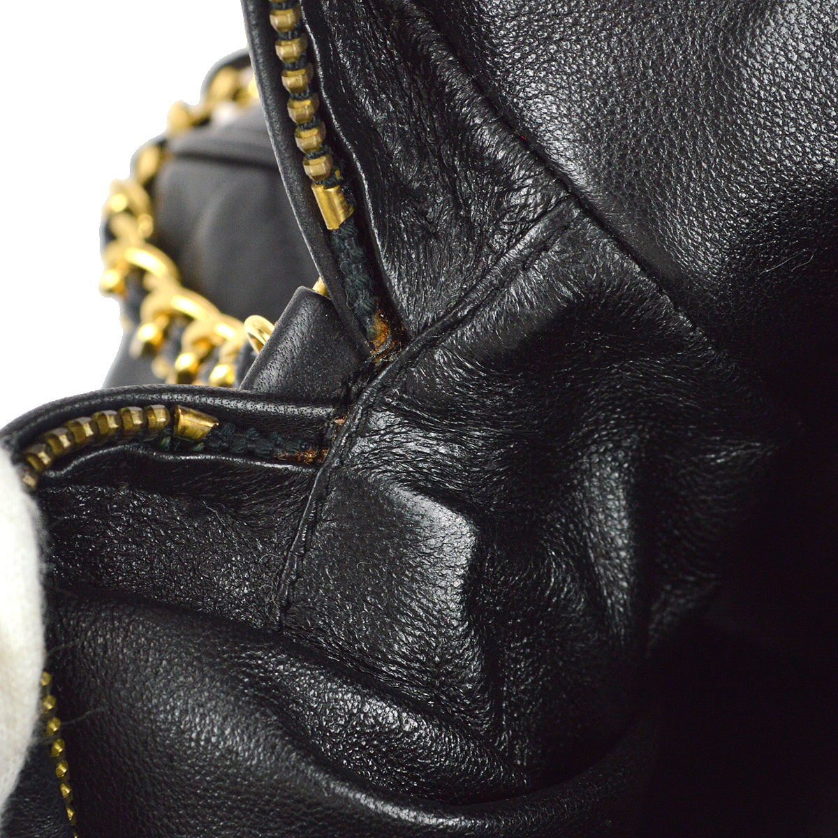 Chanel 1991-1994 Camera Bag Large Black Lambskin